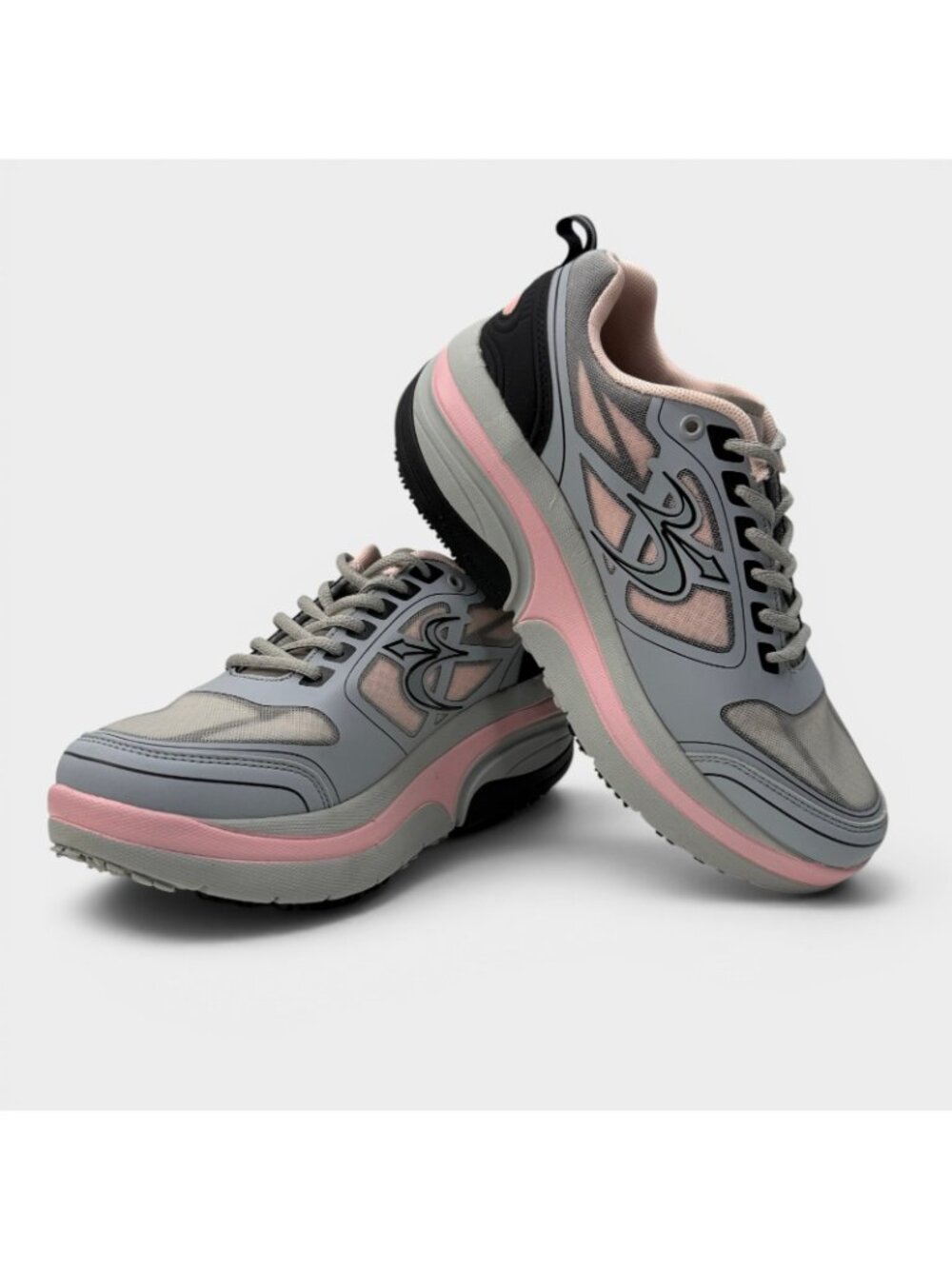 Gravity Defyer G-Defy ION Womens 9.5 Gray Pink Walking Shoes TB9022FGP Sneaker - Picture 7 of 16